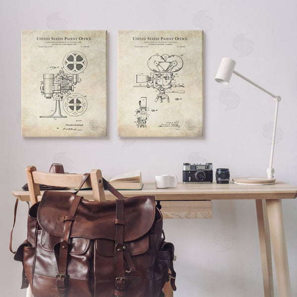 Stupell Industries Karl Hronek | Vintage Movie Camera Cinema Projector Wall Art