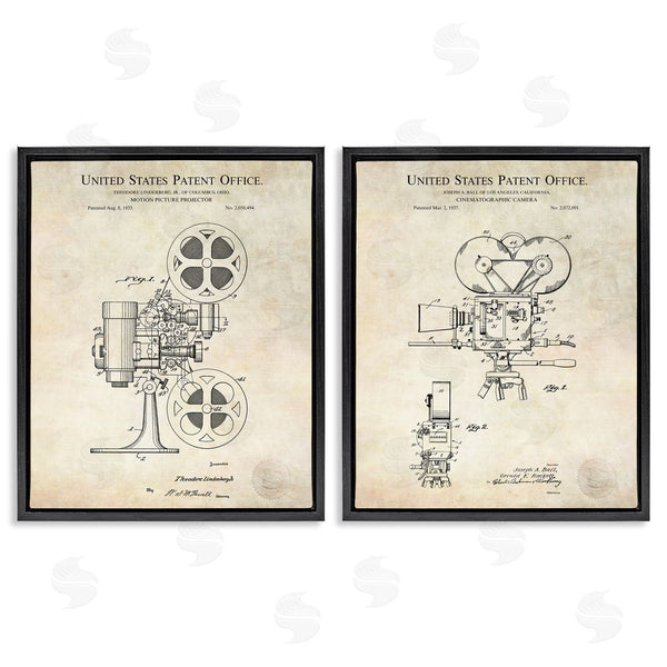 Stupell Industries Karl Hronek | Vintage Movie Camera Cinema Projector Wall Art
