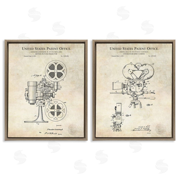 Stupell Industries Karl Hronek | Vintage Movie Camera Cinema Projector Wall Art