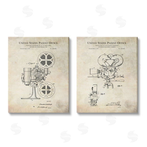stupell industries Karl Hronek | Vintage Movie Camera Cinema Projector Wall Art