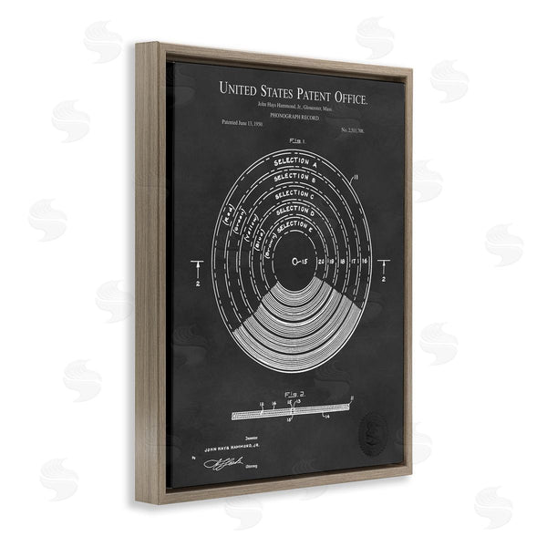 Stupell Industries Karl Hronek | Vintage Style Photograph Record Patent Blueprint Diagram Wall Art