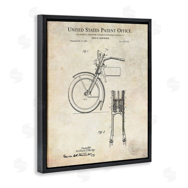 Stupell Industries Karl Hronek | Vintage Style Shock Absorber Invention Patent Diagram Wall Art