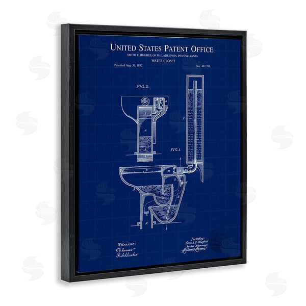 Stupell Industries Karl Hronek | Water Closet Blueprint