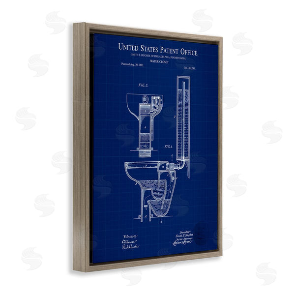 Stupell Industries Karl Hronek | Water Closet Blueprint