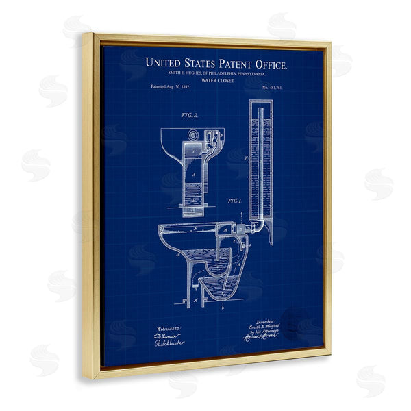 Stupell Industries Karl Hronek | Water Closet Blueprint