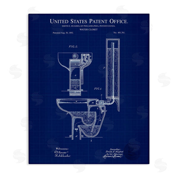 stupell industries Karl Hronek | Water Closet Blueprint