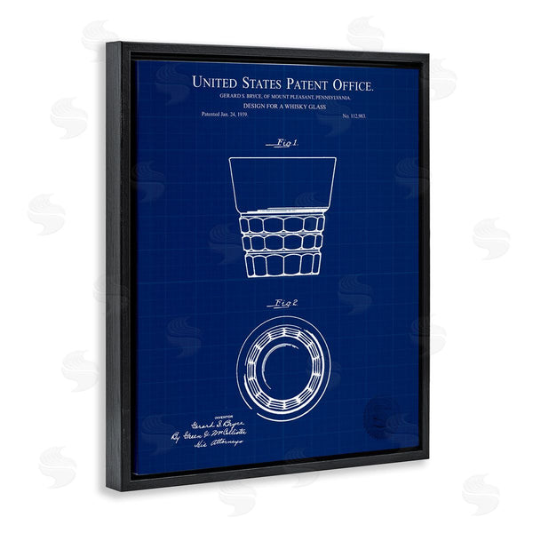 Stupell Industries Karl Hronek | Whisky Glass Blueprint