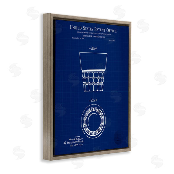 Stupell Industries Karl Hronek | Whisky Glass Blueprint