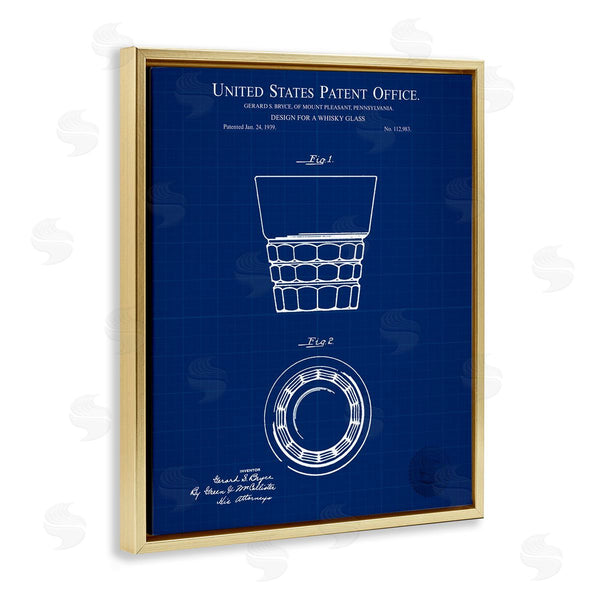 Stupell Industries Karl Hronek | Whisky Glass Blueprint