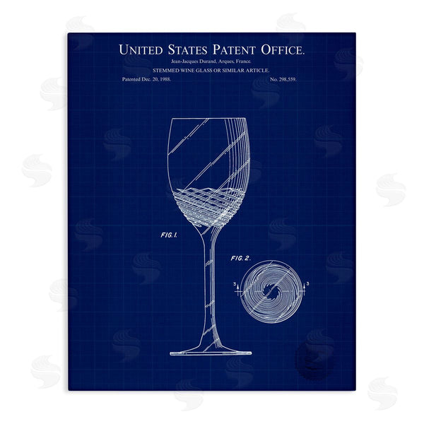 stupell industries Karl Hronek | Wine Glass Blueprint Wall Art