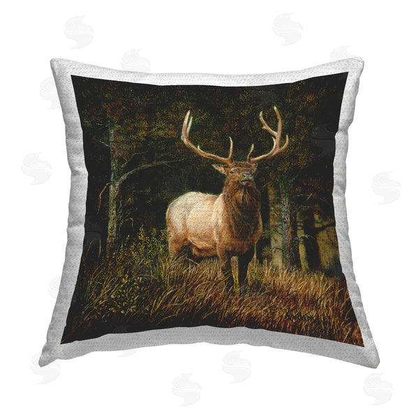 Stupell Industries Karla Mann | Woodland Elk Nature Printed Throw Pillow