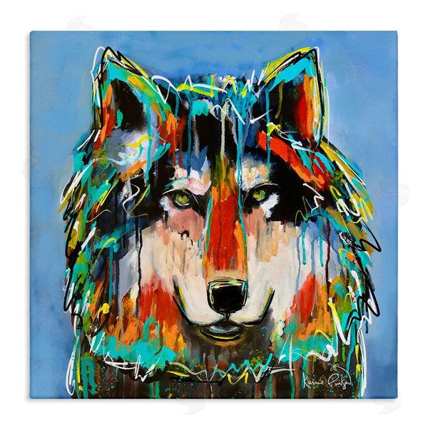 stupell industries Karrie Evenson | Bold Wolf Dripping Paint Saturated Graffiti Street Style Wall Art