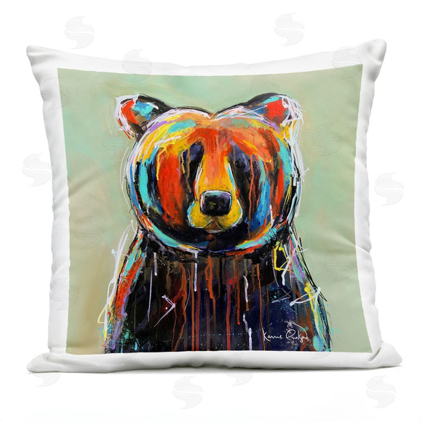 Stupell Industries Karrie Evenson | Contemporary Urban Drip Bear Printed Throw Pillow