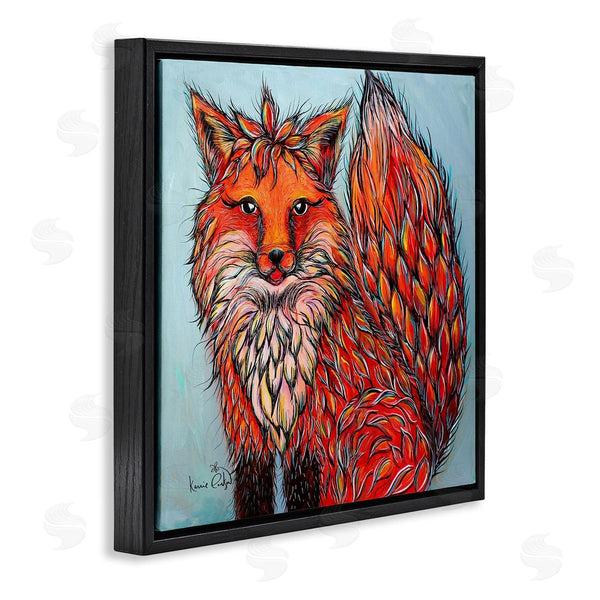 Stupell Industries Karrie Evenson | Modern Red Fox Shaped Hair Tufts Vivid Wildlife Wall Art