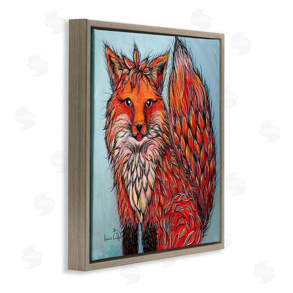 Stupell Industries Karrie Evenson | Modern Red Fox Shaped Hair Tufts Vivid Wildlife Wall Art