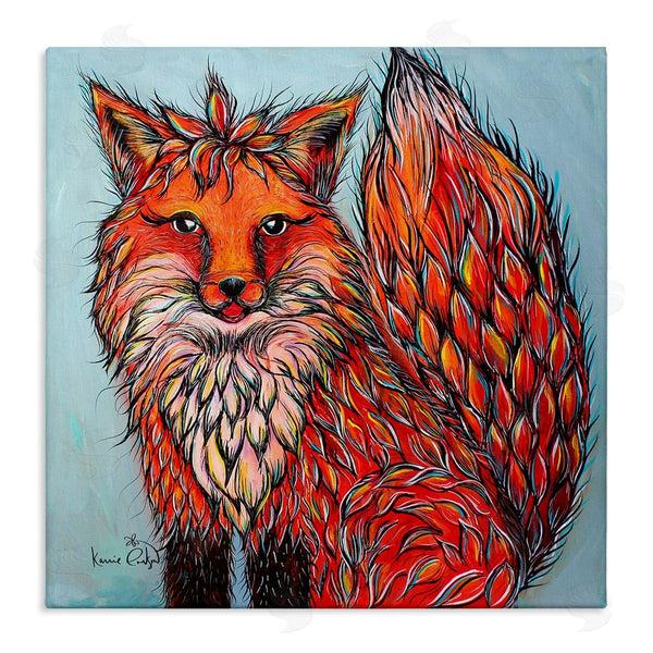 stupell industries Karrie Evenson | Modern Red Fox Shaped Hair Tufts Vivid Wildlife Wall Art