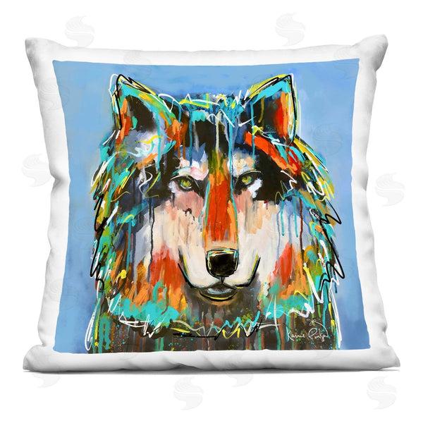 stupell industries Karrie Evenson | Modern Urban Style Wolf Printed Throw Pillow