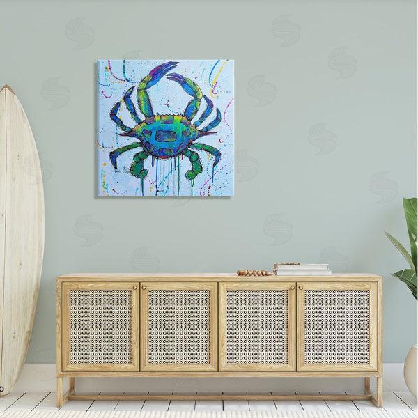 Stupell Industries Karrie Evenson | Street Style Crab Paint Splatter Urban Design Wall Art