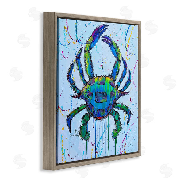 Stupell Industries Karrie Evenson | Street Style Crab Paint Splatter Urban Design Wall Art