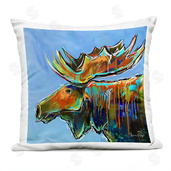 Stupell Industries Karrie Evenson | Urban Drip Bold Moose Printed Throw Pillow