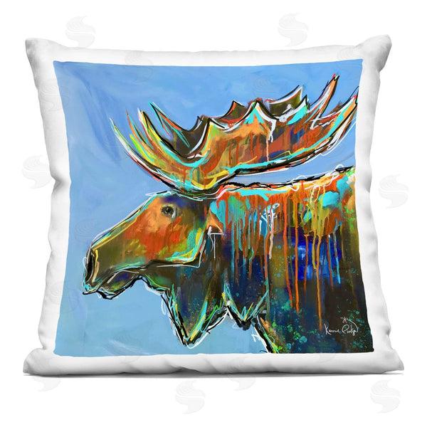stupell industries Karrie Evenson | Urban Drip Bold Moose Printed Throw Pillow