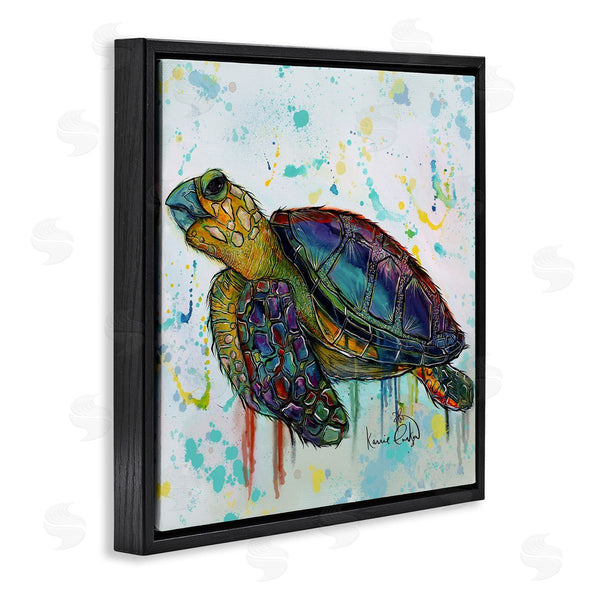 Stupell Industries Karrie Evenson | Urban Street Style Sea Turtle Paint Drip Wall Art