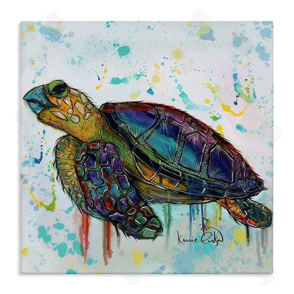 stupell industries Karrie Evenson | Urban Street Style Sea Turtle Paint Drip Wall Art