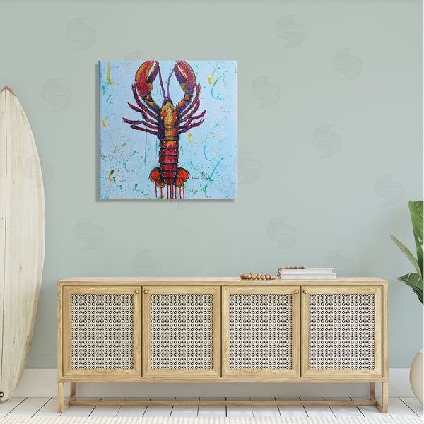 Stupell Industries Karrie Evenson | Urban Style Lobster Paint Splatter Sea Life Wall Art