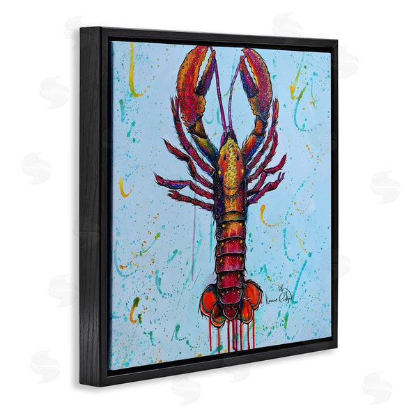 Stupell Industries Karrie Evenson | Urban Style Lobster Paint Splatter Sea Life Wall Art