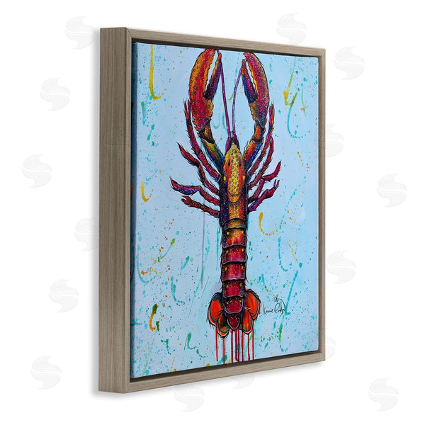 Stupell Industries Karrie Evenson | Urban Style Lobster Paint Splatter Sea Life Wall Art