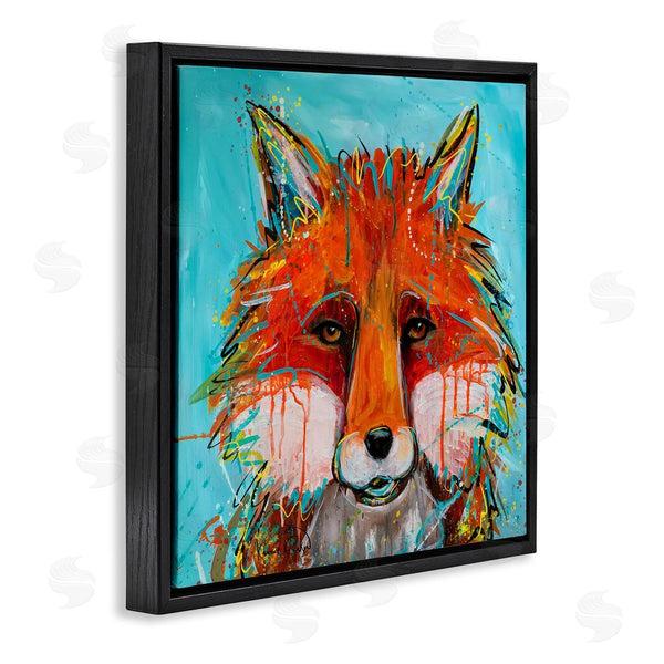 Stupell Industries Karrie Evenson | Vivid Red Fox Street Style Paint Speckle Wall Art