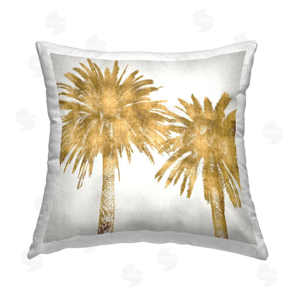 stupell industries Kate Bennett | Glam Palm Trees Tropical Plants Printed Throw Pillow