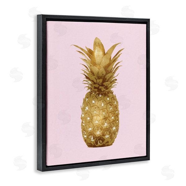 Stupell Industries Kate Bennett | Golden Glam Pineapple Fruit Over Pink