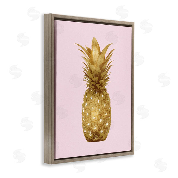 Stupell Industries Kate Bennett | Golden Glam Pineapple Fruit Over Pink