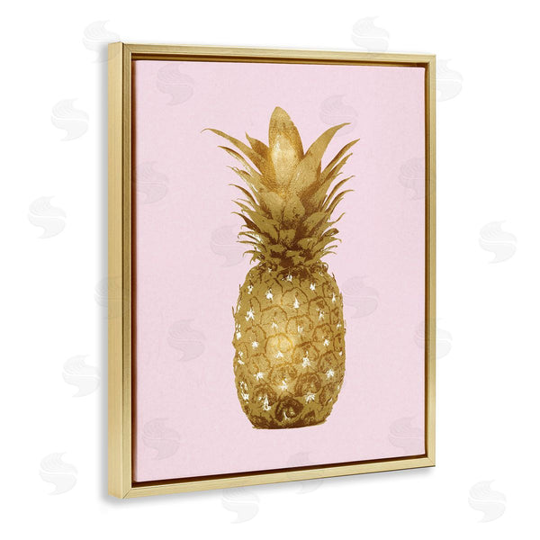 Stupell Industries Kate Bennett | Golden Glam Pineapple Fruit Over Pink