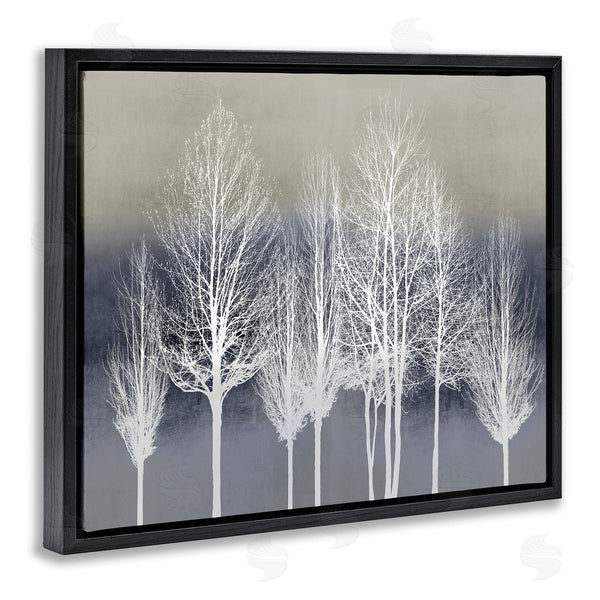 Stupell Industries Kate Bennett | Modern Tree Forest Winter Landscape Over Pattern Wall Art