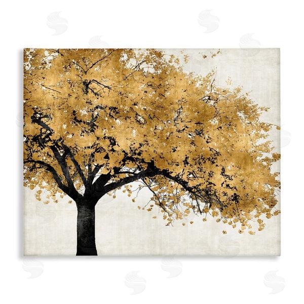 stupell industries Kate Bennett | Traditional Tree with Autumn Leaves over Neutral Wall Art