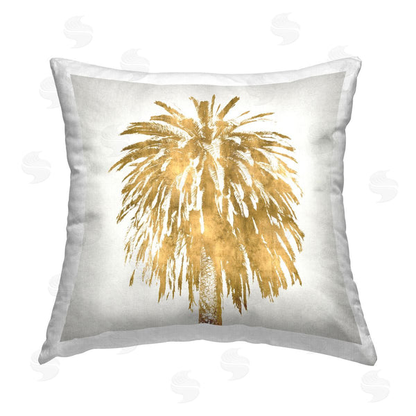 stupell industries Kate Bennett | Tropical Glam Palm Tree Leaves Printed Throw Pillow