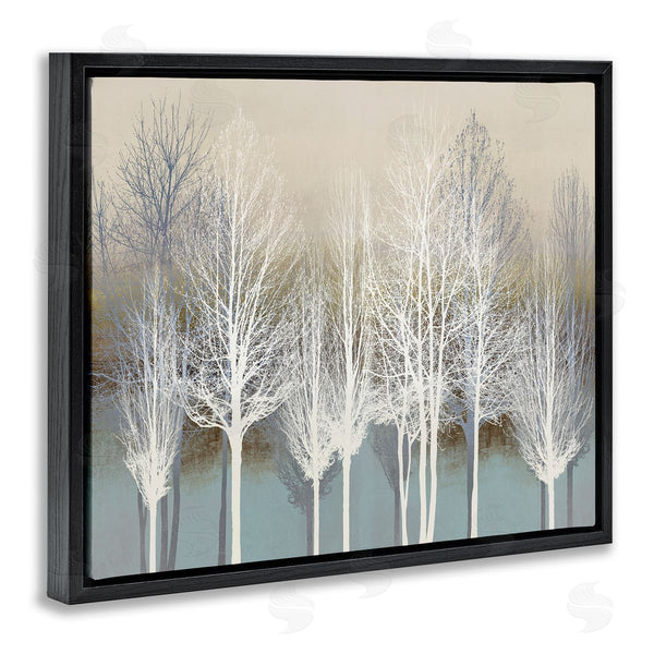 Stupell Industries Kate Bennett | Winter Tree Forest Silhouettes Over Abstract Pattern Wall Art