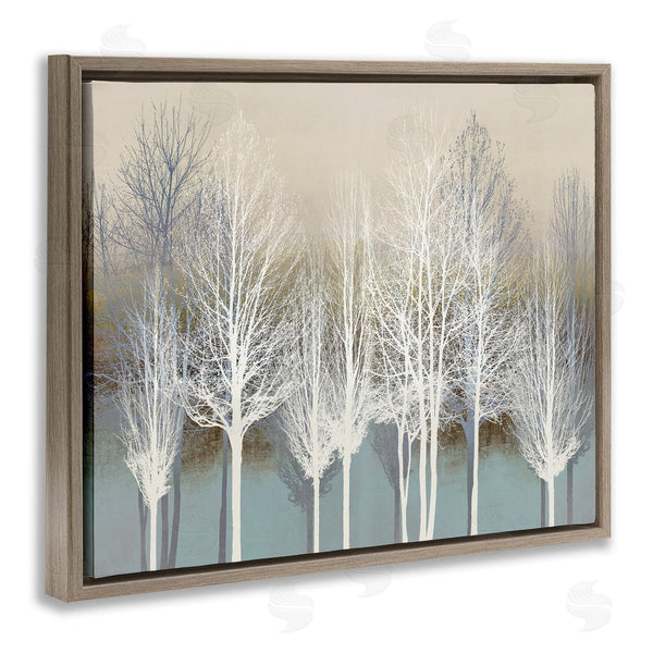 Stupell Industries Kate Bennett | Winter Tree Forest Silhouettes Over Abstract Pattern Wall Art