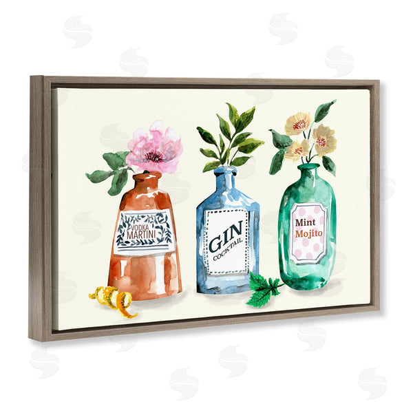 Stupell Industries Kate Eldridge | Floral Alcohol Bottles