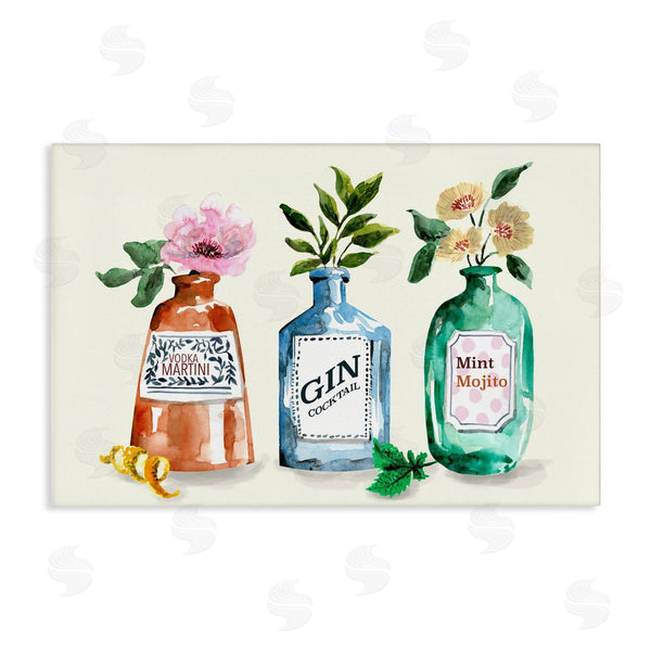 stupell industries Kate Eldridge | Floral Alcohol Bottles