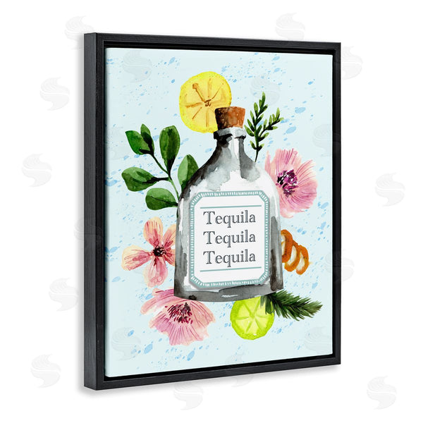 Stupell Industries Kate Eldridge | Floral Tequila Bottle