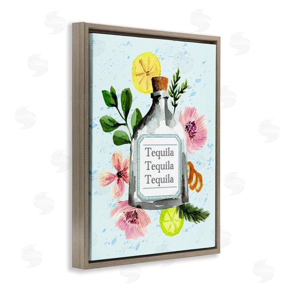 Stupell Industries Kate Eldridge | Floral Tequila Bottle