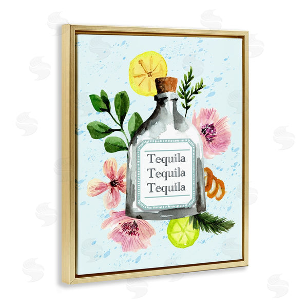 Stupell Industries Kate Eldridge | Floral Tequila Bottle