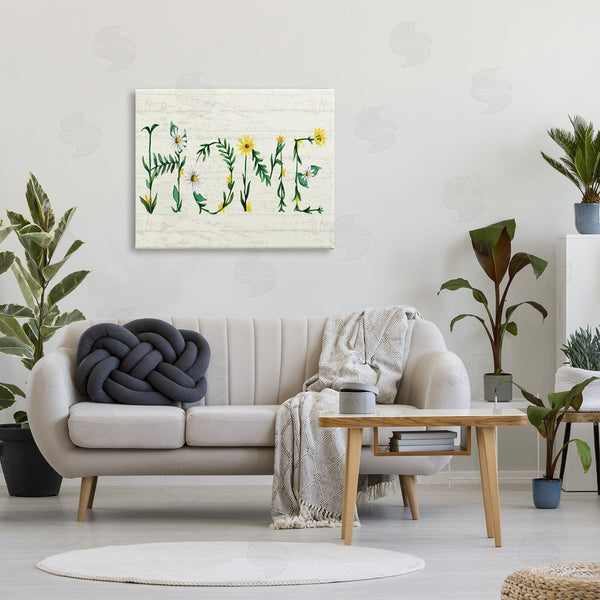 Stupell Industries Kate Eldridge | Home Country Greeting Blissful Daisy Floral Typography Wall Art