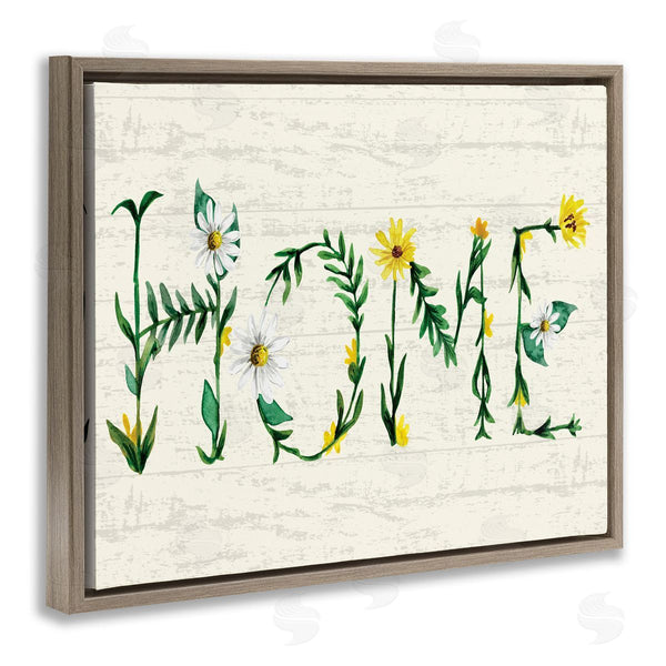 Stupell Industries Kate Eldridge | Home Country Greeting Blissful Daisy Floral Typography Wall Art