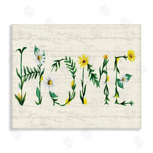 stupell industries Kate Eldridge | Home Country Greeting Blissful Daisy Floral Typography Wall Art