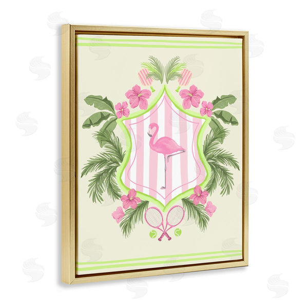 Stupell Industries Kate Eldridge | Palm Beach Flamingo Emblem