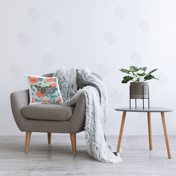 Stupell Industries Kate Jarvik Birch | Academia Moth On Floral Throw Pillow